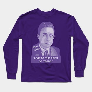 Albert Camus Portrait and Quote Long Sleeve T-Shirt